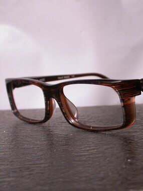 Alain Mikli Blue Brown Horn Stripe Stylish Eyeglasses Frames Hand Made